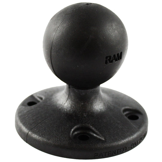 RAM Mount 2.5" Composite Round Base w/AMPS Hole Pattern & 1.5" Ball [RAP-202U] - Premium C Size from RAM Mounting Systems - Just $11.99! Shop now at Brushy Creek Marine