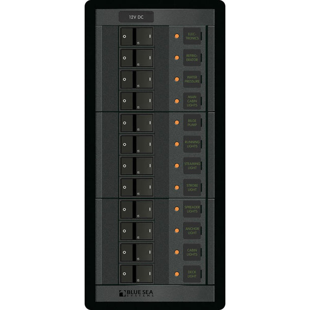 Blue Sea 1223 12V DC 12 Position [1223] - Premium Electrical Panels from Blue Sea Systems - Just $833.99! Shop now at Brushy Creek Marine