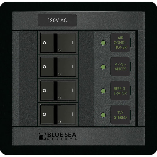 Blue Sea 1210 120V AC 4 Position [1210] - Premium Electrical Panels from Blue Sea Systems - Just $351.99! Shop now at Brushy Creek Marine