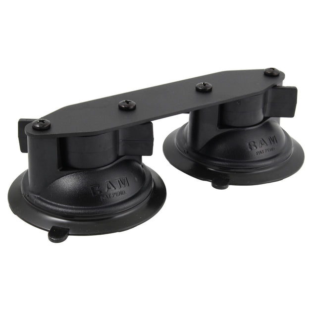 RAM Mount Straight Double Suction Cup Base [RAM-B-189B-FRO1U] - Premium Suction Cup Mounts from RAM Mounting Systems - Just $29.49! Shop now at Brushy Creek Marine