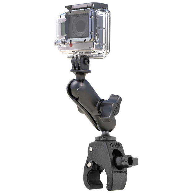RAM Mount Small Tough-Claw Mount w/Custom GoPro Hero Adapter [RAP-B-400-GOP1U] - Premium Rail/Handle Bar Mounts from RAM Mounting Systems - Just $54.99! Shop now at Brushy Creek Marine