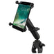 RAM Mount Tough-Claw Base w/Long Double Socket Arm & Universal X-Grip IV f/Large Phone/Phablet Cradle [RAM-B-400-C-UN10U] - Premium Rail/Handle Bar Mounts from RAM Mounting Systems - Just $98.99! Shop now at Brushy Creek Marine