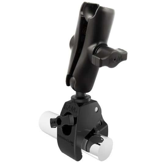 RAM Mount 1" Ball Standard Length Double Socket Arm w/Medium Tough-Claw Base [RAP-B-404-201U] - Premium Rail/Handle Bar Mounts from RAM Mounting Systems - Just $52.49! Shop now at Brushy Creek Marine