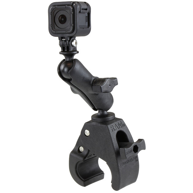 RAM Mount Medium Tough-Claw Mount w/Custom GoPro Hero Adapter [RAP-B-404-GOP1U] - Premium Rail/Handle Bar Mounts from RAM Mounting Systems - Just $62.49! Shop now at Brushy Creek Marine