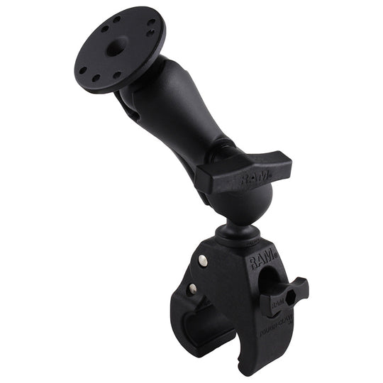 RAM Mount Medium Tough-Claw Base w/Double Socket Arm & 1.5" Round Base Adapter [RAP-404-202U] - Premium Rail/Handle Bar Mounts from RAM Mounting Systems - Just $86.99! Shop now at Brushy Creek Marine