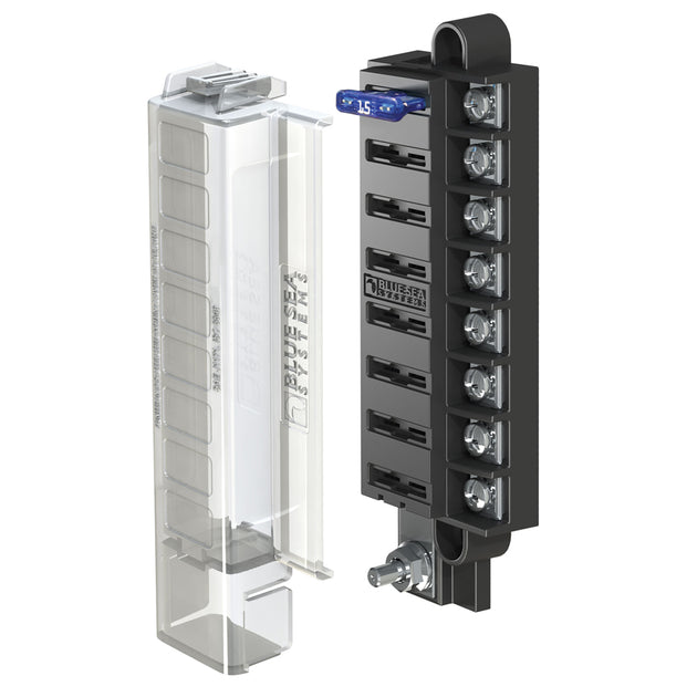 Blue Sea 5046 ST Blade Compact Fuse Blocks - 8 Circuits w/Cover [5046] - Premium Fuse Blocks & Fuses from Blue Sea Systems - Just $82.99! Shop now at Brushy Creek Marine