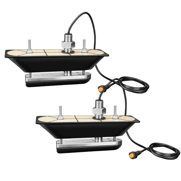 Garmin GT30-THP SS Thru-Hull Pair DownVu/SideVu Scanning Transducer w/Temp f/Hull Deadrises 5-25 [010-01961-11] - Premium Transducers from Garmin - Just $1399.99! Shop now at Brushy Creek Marine