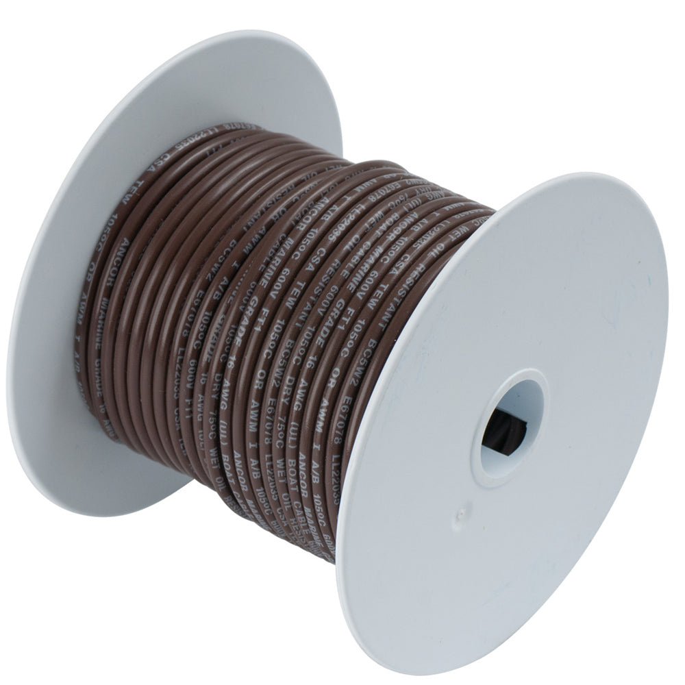 Ancor Brown 16 AWG Tinned Copper Wire - 25' [182203] - Premium Wire from Ancor - Just $9.99! Shop now at Brushy Creek Marine