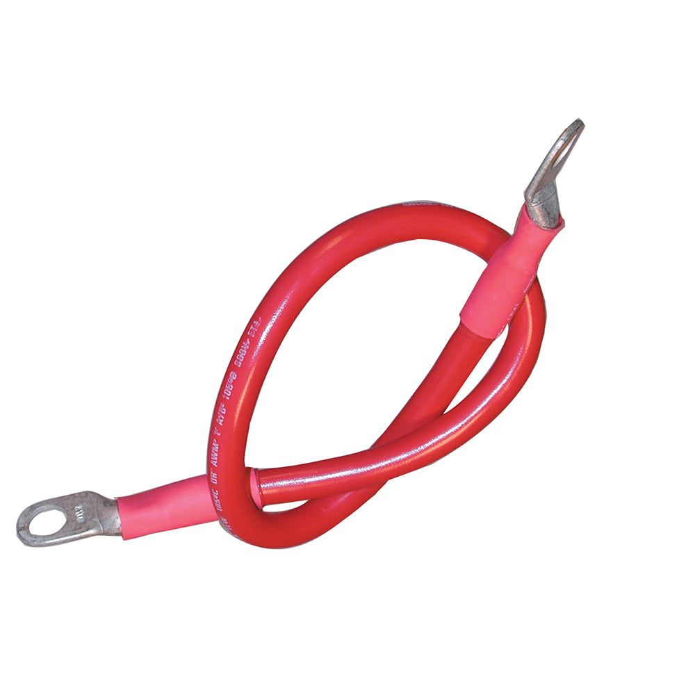 Ancor Battery Cable Assembly, 2 AWG (34mm) Wire, 3/8" (9.5mm) Stud, Red - 18" (45.7cm) [189141] - Premium Wire from Ancor - Just $27.99! Shop now at Brushy Creek Marine