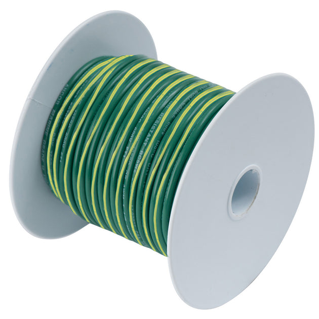 Ancor Green w/Yellow Stripe 10 AWG Tinned Copper Wire - 25' [109302] - Premium Wire from Ancor - Just $30.99! Shop now at Brushy Creek Marine