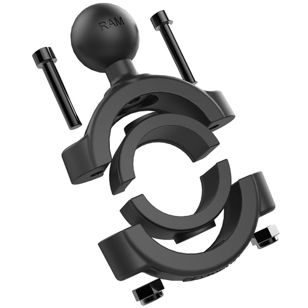 RAM Mount Torque 1-1/8" - 1-1/2" Diameter Handlebar/Rail Base w/1" Ball [RAM-B-408-112-15U] - Premium Rail/Handle Bar Mounts from RAM Mounting Systems - Just $26.49! Shop now at Brushy Creek Marine