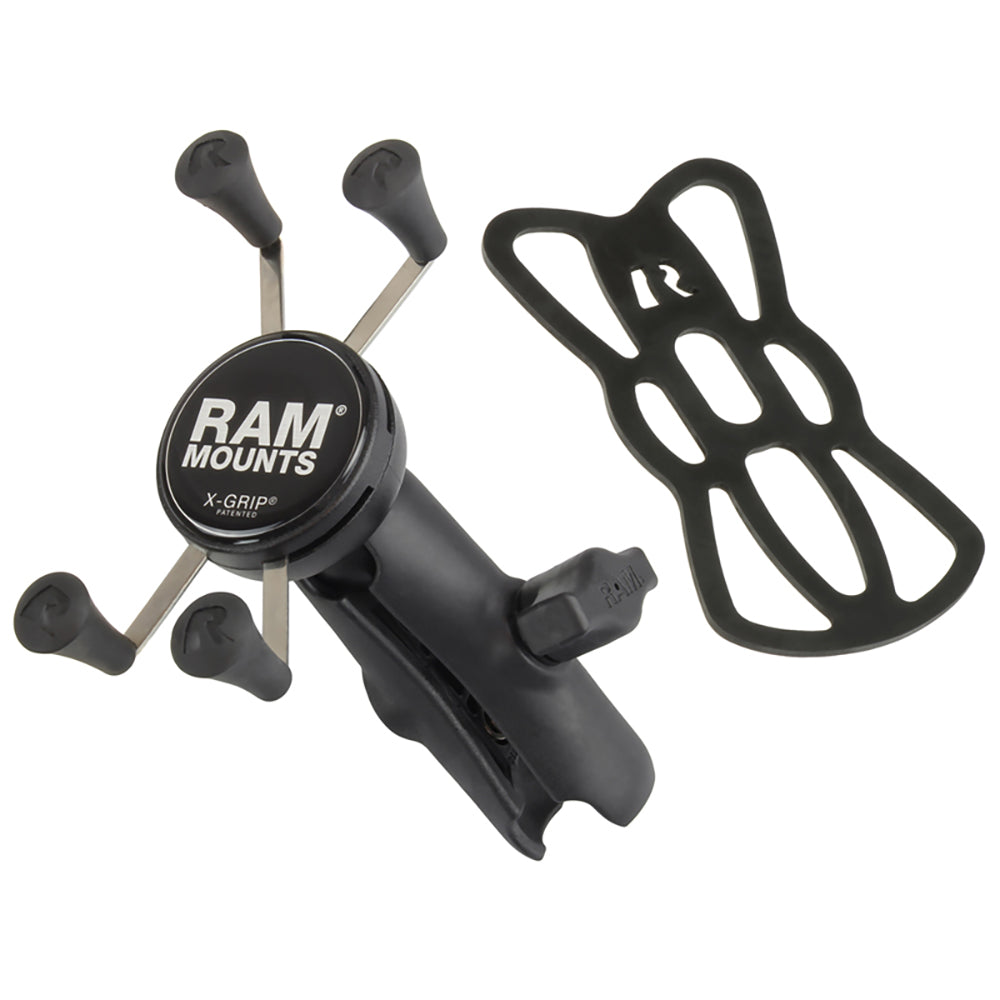 RAM Mount Universal X-Grip Cell Phone Cradle w/Double Socket Arm [RAP-HOL-UN7B-201U] - Premium Cell Phone Mounts from RAM Mounting Systems - Just $44.49! Shop now at Brushy Creek Marine