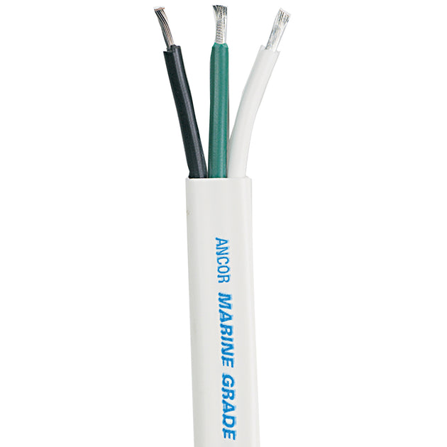 Ancor White Triplex Cable - 8/3 AWG - Flat - 50' [130905] - Premium Wire from Ancor - Just $224.99! Shop now at Brushy Creek Marine
