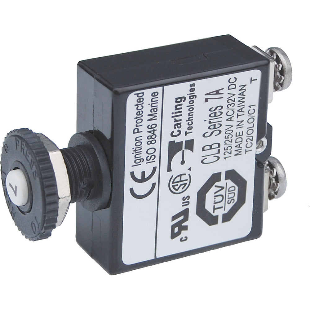 Blue Sea Push Button Reset Only Screw Terminal Circuit Breaker - 7 Amps [2131] - Premium Circuit Breakers from Blue Sea Systems - Just $11.99! Shop now at Brushy Creek Marine
