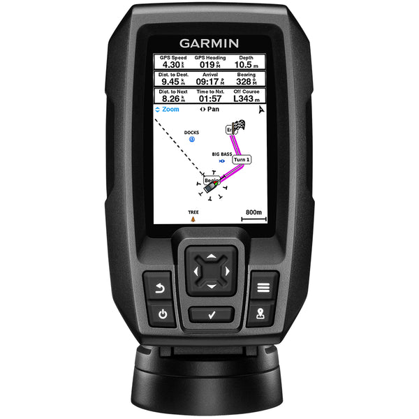 Garmin STRIKER 4 Fishfinder Worldwide Version w/77/200kHz - 4-Pin Transducer w/Transom & Trolling Motor Mounts [010-01550-01] - Premium Fishfinder Only from Garmin - Just $159.99! Shop now at Brushy Creek Marine