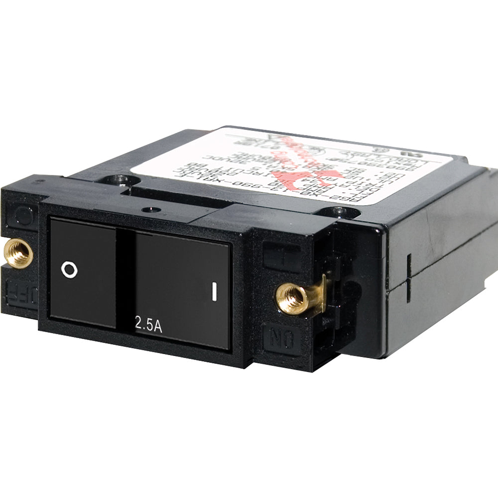 Blue Sea 7399 A-Series Flat Rocker Circuit Breaker - Single Pole - 2.5A [7399] - Premium Circuit Breakers from Blue Sea Systems - Just $40.99! Shop now at Brushy Creek Marine
