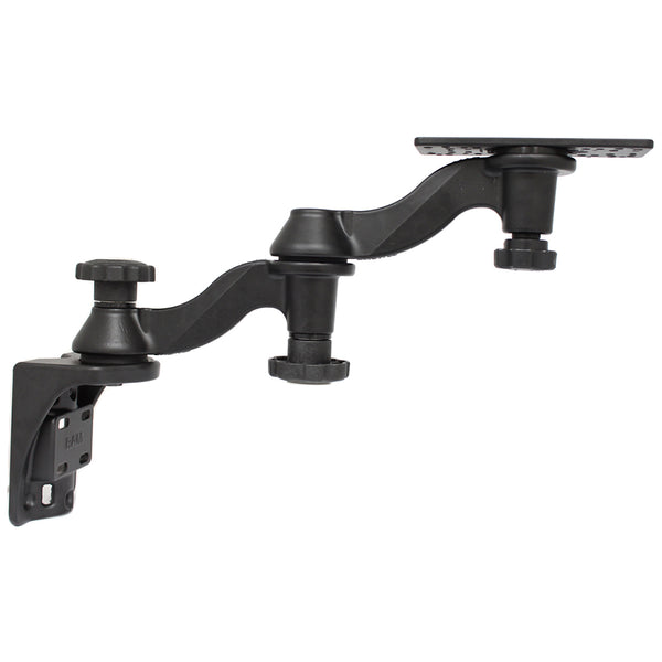 RAM Mount Vertical Double 6" Swing Arms w/6.25" X 2" Rectangle Base & Vertical Mounting Base [RAM-109V-1U] - Premium Marine Electronics Mounts from RAM Mounting Systems - Just $132.99! Shop now at Brushy Creek Marine