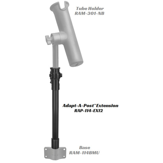 RAM Mount Adapt-A-Post 15" Extension Pole [RAP-114-EX12] - Premium Fishing Rod Holders from RAM Mounting Systems - Just $22.49! Shop now at Brushy Creek Marine
