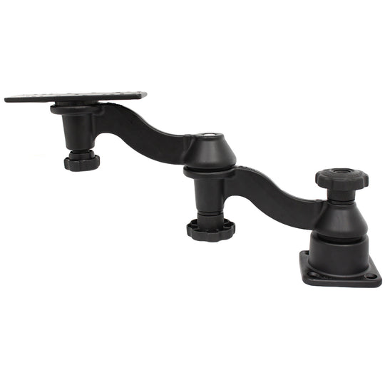 RAM Mount Double 6" Swing Arm with 6.25" x 2" Rectangle Base and Horizontal Mounting Base [RAM-109H-1U] - Premium Marine Electronics Mounts from RAM Mounting Systems - Just $118.99! Shop now at Brushy Creek Marine