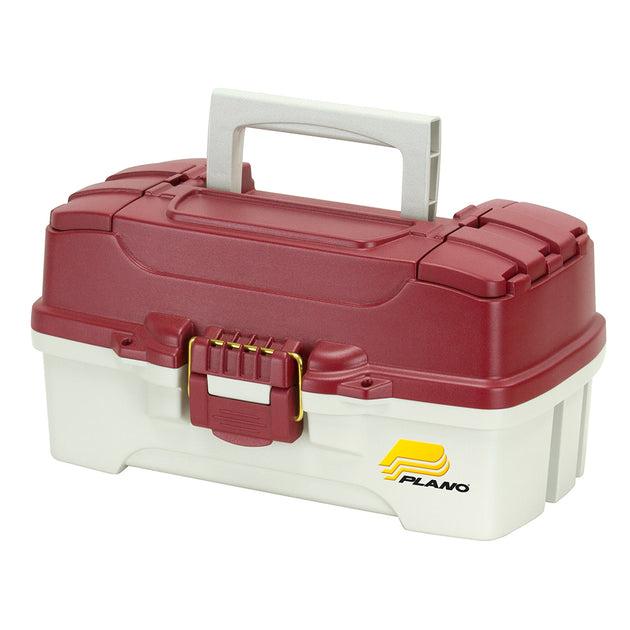Plano 1-Tray Tackle Box w/Duel Top Access - Red Metallic/Off White [620106] - Premium Tackle Storage from Plano - Just $15.99! Shop now at Brushy Creek Marine