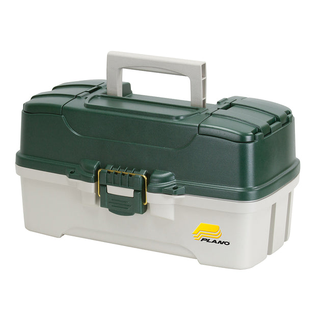Plano 3-Tray Tackle Box w/Duel Top Access - Dark Green Metallic/Off White [620306] - Premium Tackle Storage from Plano - Just $24.99! Shop now at Brushy Creek Marine