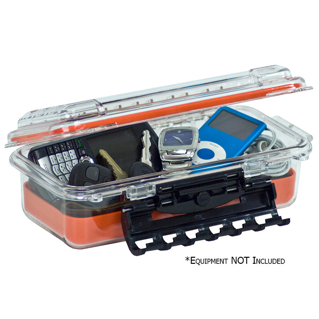 Plano Waterproof Polycarbonate Storage Box - 3500 Size - Orange/Clear [145000] - Premium Waterproof Bags & Cases from Plano - Just $34.99! Shop now at Brushy Creek Marine