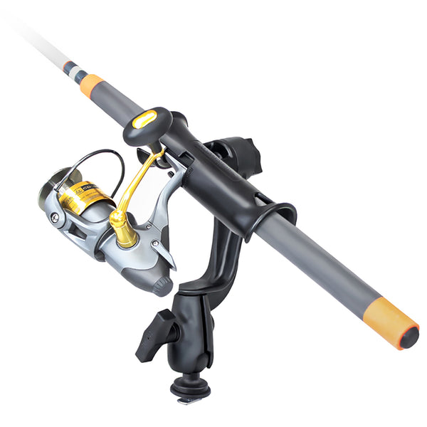 RAM Mount RAM Tube Jr. Fishing Rod Holder with RAM-ROD Revolution Ratchet/Socket System and Track Ball Base [RAP-390-RB-TRA1U] - Premium Fishing Rod Holders from RAM Mounting Systems - Just $41.49! Shop now at Brushy Creek Marine