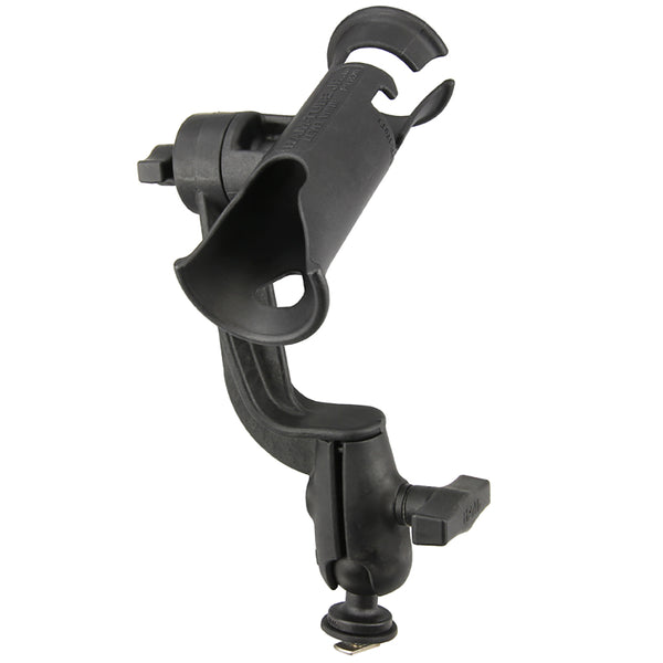 RAM Mount RAM Tube Jr. Fishing Rod Holder with RAM-ROD Revolution Ratchet/Socket System and Track Ball Base [RAP-390-RB-TRA1U] - Premium Fishing Rod Holders from RAM Mounting Systems - Just $41.49! Shop now at Brushy Creek Marine