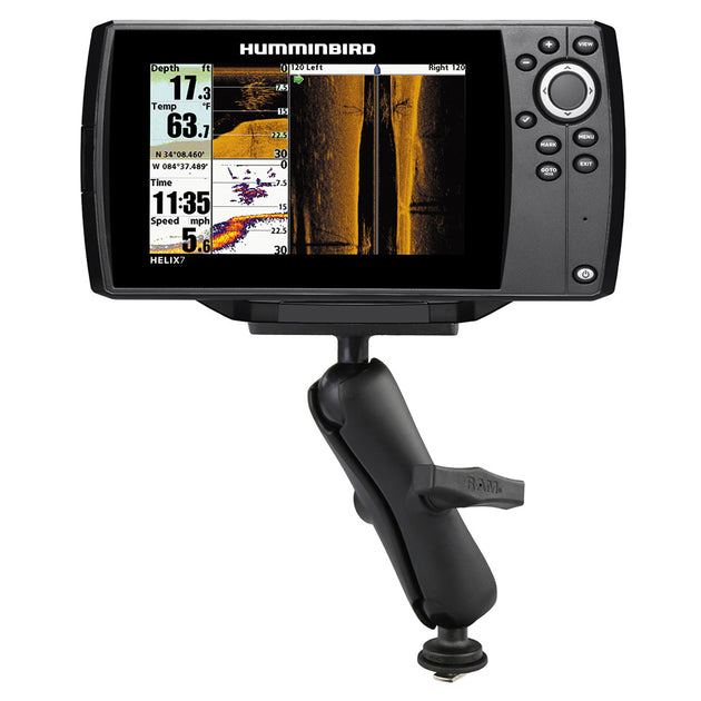 RAM Mount RAM 1.5" Ball Mount with Track Ball Base  2" x 4" Plate for the Humminbird Helix 7 ONLY [RAM-202-24-354-TRA1U] - Premium Marine Electronics Mounts from RAM Mounting Systems - Just $65.49! Shop now at Brushy Creek Marine