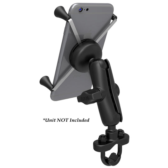 RAM Mount Handlebar Rail Mount w/Zinc Coated U-Bolt Base  Universal X-Grip Large Phone/Phablet Cradle [RAM-B-149Z-UN10U] - Premium Cell Phone Mounts from RAM Mounting Systems - Just $69.99! Shop now at Brushy Creek Marine
