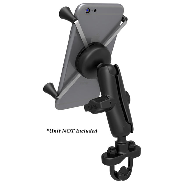 RAM Mount Handlebar Rail Mount w/Zinc Coated U-Bolt Base  Universal X-Grip Large Phone/Phablet Cradle [RAM-B-149Z-UN10U] - Premium Cell Phone Mounts from RAM Mounting Systems - Just $69.99! Shop now at Brushy Creek Marine