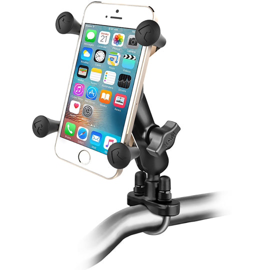 RAM Mount Handlebar Rail Mount w/Zinc Coated U-Bolt Base and Universal X-Grip Cell/iPhone Cradle [RAM-B-149Z-UN7U] - Premium Cell Phone Mounts from RAM Mounting Systems - Just $65.99! Shop now at Brushy Creek Marine