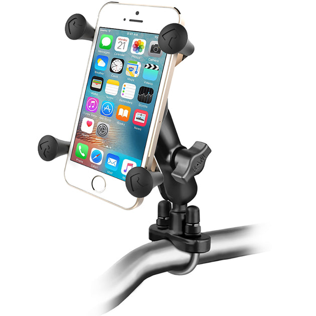RAM Mount Handlebar Rail Mount w/Zinc Coated U-Bolt Base and Universal X-Grip Cell/iPhone Cradle [RAM-B-149Z-UN7U] - Premium Cell Phone Mounts from RAM Mounting Systems - Just $65.99! Shop now at Brushy Creek Marine