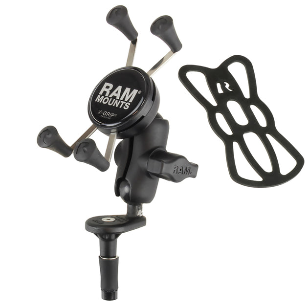 RAM Mount Fork Stem Mount w/Short Double Socket Arm  Universal X-Grip Cell/iPhone Cradle [RAM-B-176-A-UN7U] - Premium Cell Phone Mounts from RAM Mounting Systems - Just $66.99! Shop now at Brushy Creek Marine
