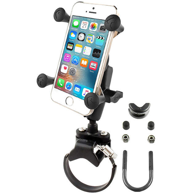 RAM Mount Strap Clamp, Roll Bar Mount w/Universal X-Grip Cell/iPhone Cradle [RAM-B-231-2-UN7U] - Premium Cell Phone Mounts from RAM Mounting Systems - Just $74.49! Shop now at Brushy Creek Marine