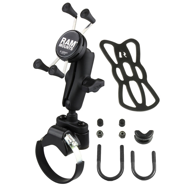 RAM Mount Strap Clamp, Roll Bar Mount w/Universal X-Grip Cell/iPhone Cradle [RAM-B-231-2-UN7U] - Premium Cell Phone Mounts from RAM Mounting Systems - Just $74.49! Shop now at Brushy Creek Marine