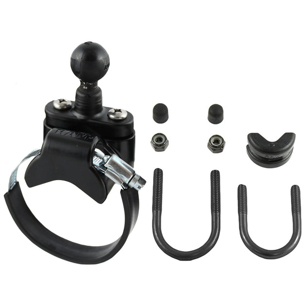 RAM Mount Rail Base w/Zinc Coated U-Bolt, ATV/UTV Strap  1" Ball for Rails to 3.15" in Diameter [RAM-B-231Z-2U] - Premium Rail/Handle Bar Mounts from RAM Mounting Systems - Just $25.99! Shop now at Brushy Creek Marine