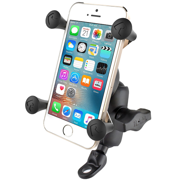 RAM Mount 9mm Angled Base Motorcycle Mount w/Short Double Socket Arm  Universal X-Grip Cell/iPhone Cradle [RAM-B-272-A-UN7] - Premium Cell Phone Mounts from RAM Mounting Systems - Just $65.49! Shop now at Brushy Creek Marine