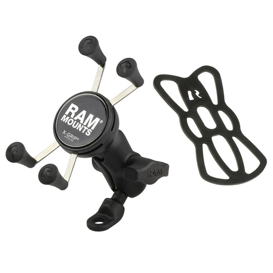 RAM Mount 9mm Angled Base Motorcycle Mount w/Short Double Socket Arm  Universal X-Grip Cell/iPhone Cradle [RAM-B-272-A-UN7] - Premium Cell Phone Mounts from RAM Mounting Systems - Just $65.49! Shop now at Brushy Creek Marine