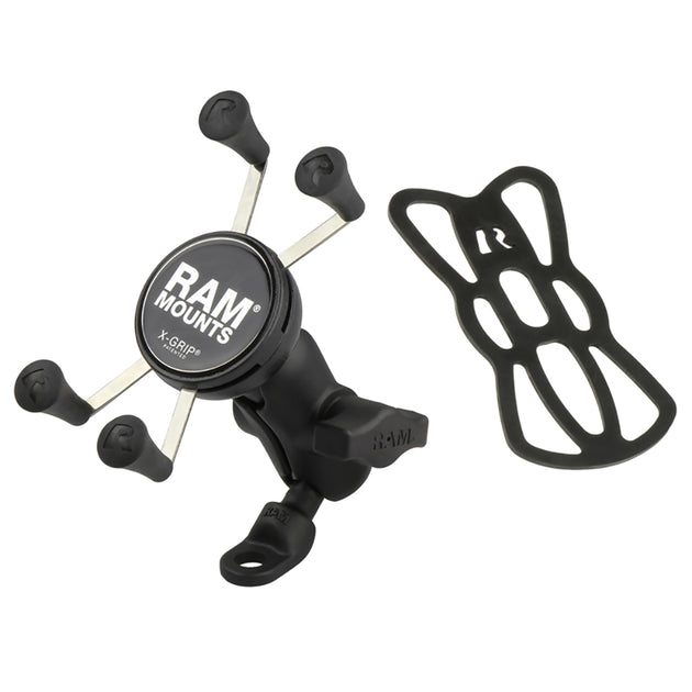 RAM Mount 9mm Angled Base Motorcycle Mount w/Short Double Socket Arm  Universal X-Grip Cell/iPhone Cradle [RAM-B-272-A-UN7] - Premium Cell Phone Mounts from RAM Mounting Systems - Just $65.49! Shop now at Brushy Creek Marine