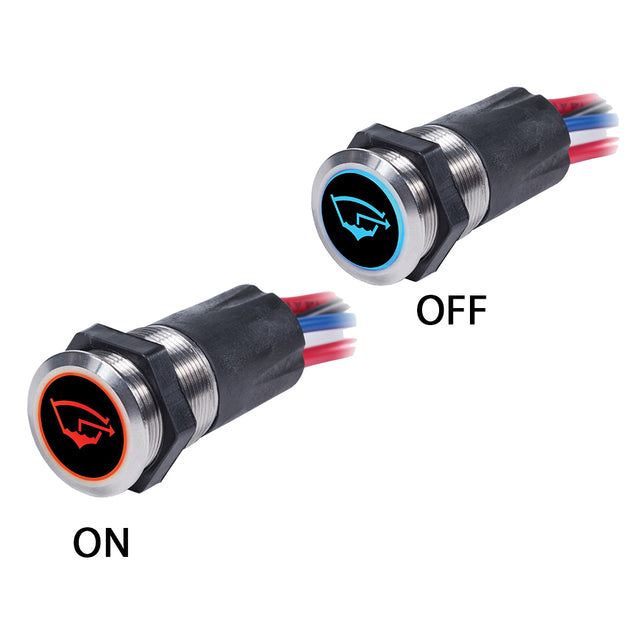 Blue Sea 4181 Backlit Push Button Switch OFF/(ON) - 15A [4181] - Premium Switches & Accessories from Blue Sea Systems - Just $109.99! Shop now at Brushy Creek Marine