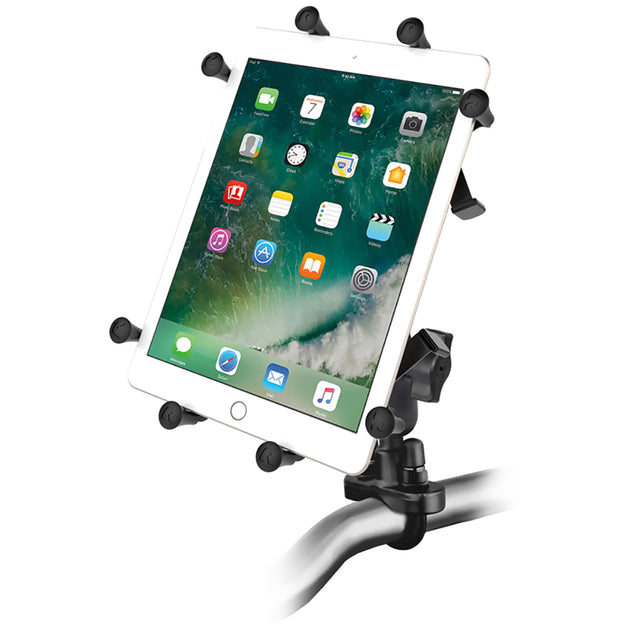 RAM Mount Handlebar Rail Mount w/Zinc Coated U-Bolt Base  Universal X-Grip Cradle for 10" Large Tablets [RAM-B-149Z-UN9U] - Premium Tablet Mounts from RAM Mounting Systems - Just $135.49! Shop now at Brushy Creek Marine