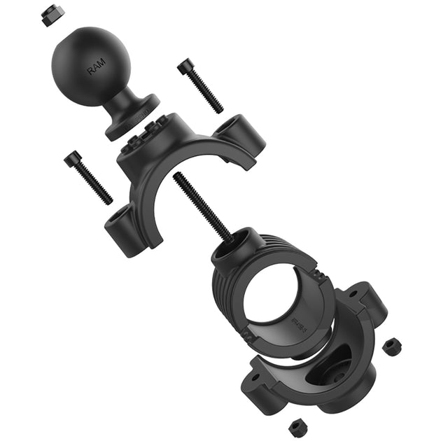 RAM Mount Torque 1-1/2" - 2" Diameter Rail Base with 1.5" Pin-Lock Ball [RAM-351-415-15-2U] - Premium Rail/Handle Bar Mounts from RAM Mounting Systems - Just $46.49! Shop now at Brushy Creek Marine