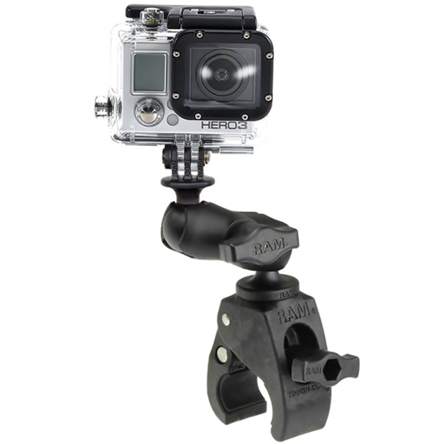 RAM Mount Small Tough-Claw Base w/Short Double Socket Arm  GoPro/Action Camera Mount [RAM-B-400-A-GOP1U] - Premium Camera Mounts from RAM Mounting Systems - Just $60.49! Shop now at Brushy Creek Marine
