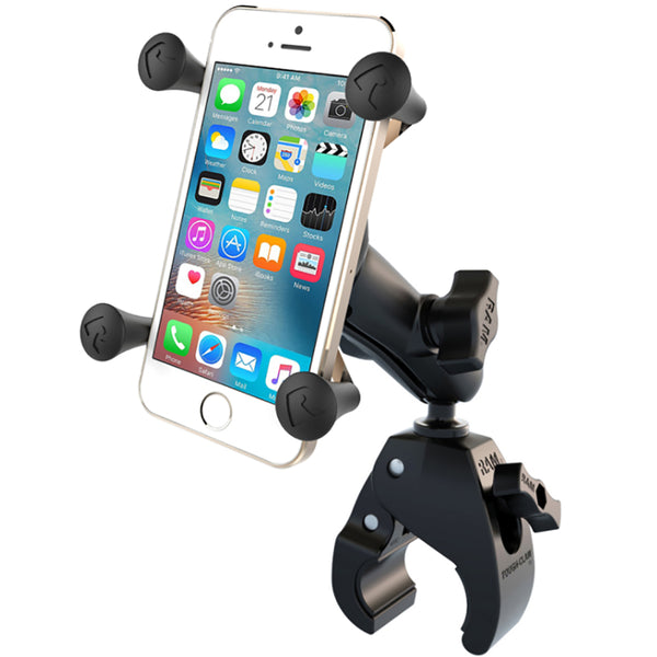 RAM Mount Small Tough-Claw Base w/Double Socket Arm  Universal X-Grip Cell/iPhone Cradle [RAM-B-400-UN7] - Premium Cell Phone Mounts from RAM Mounting Systems - Just $90.49! Shop now at Brushy Creek Marine