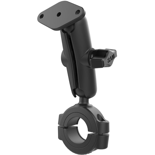 RAM Mount Torque 1-1/8" - 1-1/2" Diameter Handlebar/Rail Base w/1" Ball, Medium Arm  Diamond Ball Plate [RAM-B-408-112-15-238U] - Premium Rail/Handle Bar Mounts from RAM Mounting Systems - Just $47.99! Shop now at Brushy Creek Marine