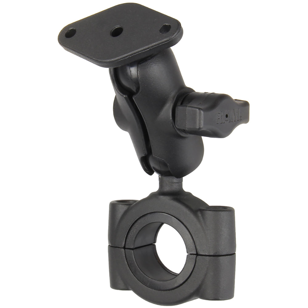 RAM Mount RAM Torque 1 1/8" - 1 1/2" Diameter Handlebar/Rail Base with B Size 1" Ball, Short Arm and Diamond Plate [RAM-B-408-112-15-A-238U] - Premium Rail/Handle Bar Mounts from RAM Mounting Systems - Just $46.49! Shop now at Brushy Creek Marine