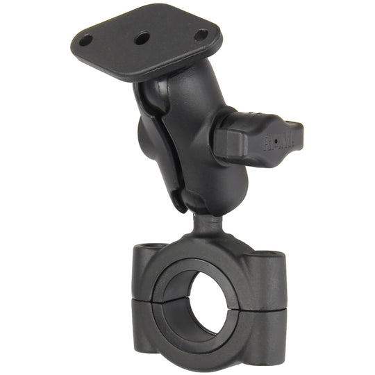 RAM Mount RAM Torque 1 1/8" - 1 1/2" Diameter Handlebar/Rail Base with B Size 1" Ball, Short Arm and Diamond Plate [RAM-B-408-112-15-A-238U] - Premium Rail/Handle Bar Mounts from RAM Mounting Systems - Just $46.49! Shop now at Brushy Creek Marine
