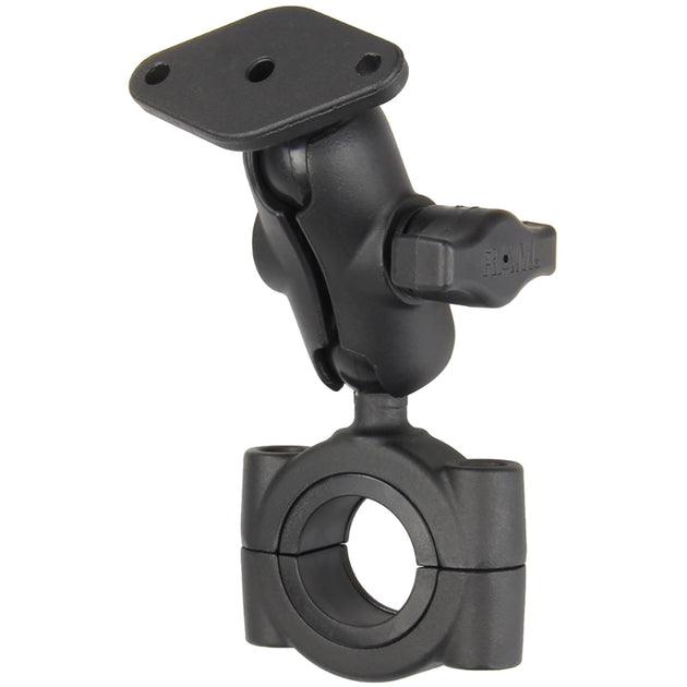 RAM Mount RAM Torque 1 1/8" - 1 1/2" Diameter Handlebar/Rail Base with B Size 1" Ball, Short Arm and Diamond Plate [RAM-B-408-112-15-A-238U] - Premium Rail/Handle Bar Mounts from RAM Mounting Systems - Just $46.49! Shop now at Brushy Creek Marine
