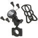 RAM Mount RAM Torque 1 1/8" - 1 1/2" Diameter Handlebar/Rail Base with B Size 1" Ball, Short Arm and X-Grip for Phones [RAM-B-408-112-15-A-UN7U] - Premium Cell Phone Mounts from RAM Mounting Systems - Just $71.99! Shop now at Brushy Creek Marine